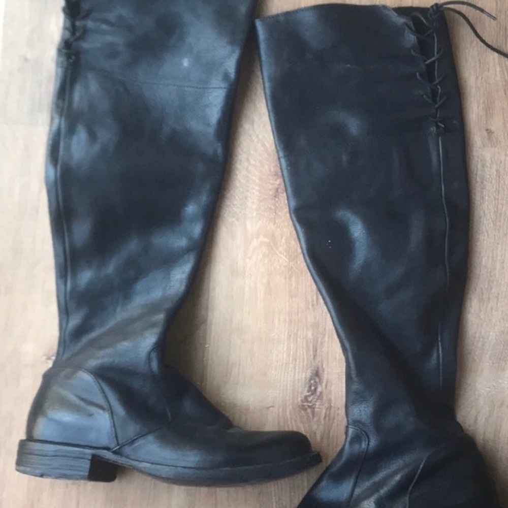 Fiorentini & Baker black leather boots size 38